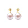 Eleganti Orecchini Pendenti con Perle Rosa e Chiusura a Perno in Argento Puro - Design di Lusso di Nicchia Colore Caffè 2025