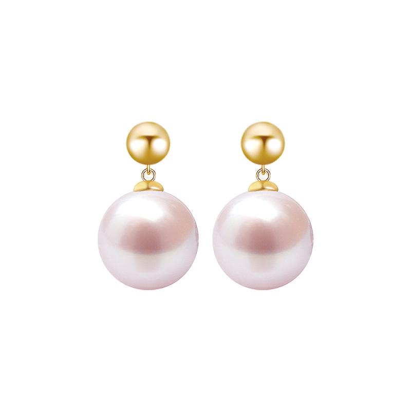 Eleganti Orecchini Pendenti con Perle Rosa e Chiusura a Perno in Argento Puro - Design di Lusso di Nicchia Colore Caffè 2025