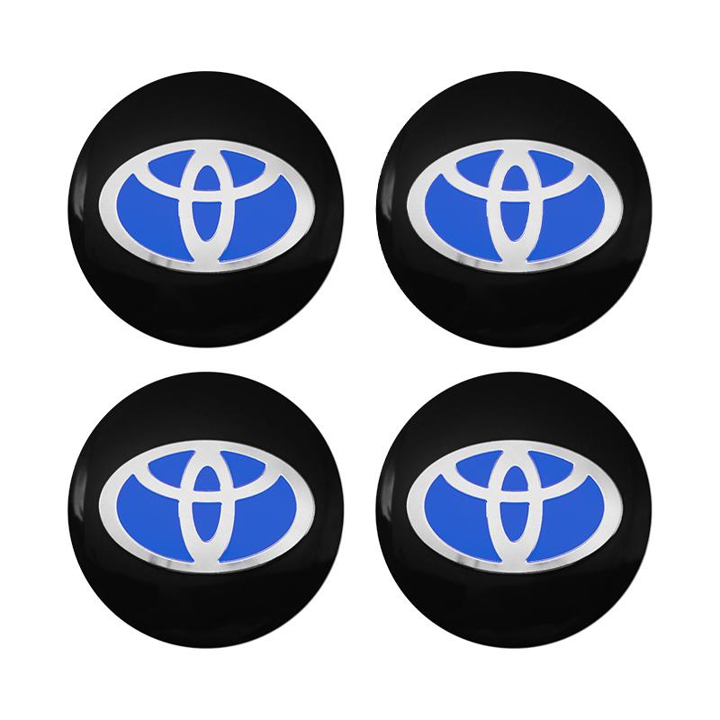 56mm Car Wheel Hub Center Cap Aluminum Metal Logo Stickers For Toyota Rav4 Corolla Camry Aqua Auris Cross Yaris TRD Prius GR