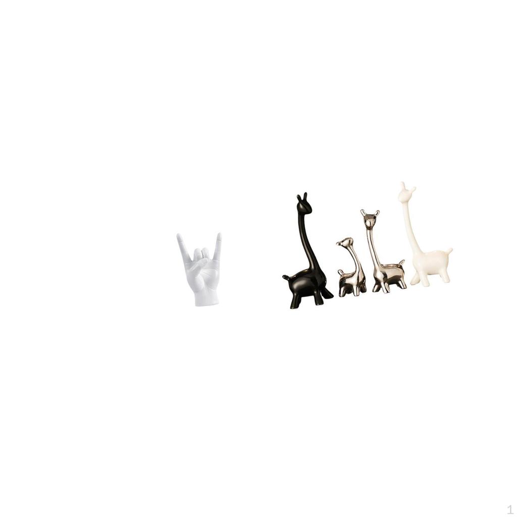 Rock Gesture Giraffe Hand Sculpture Creative Figurine Modern Centerpiece for Apartment Bedroom