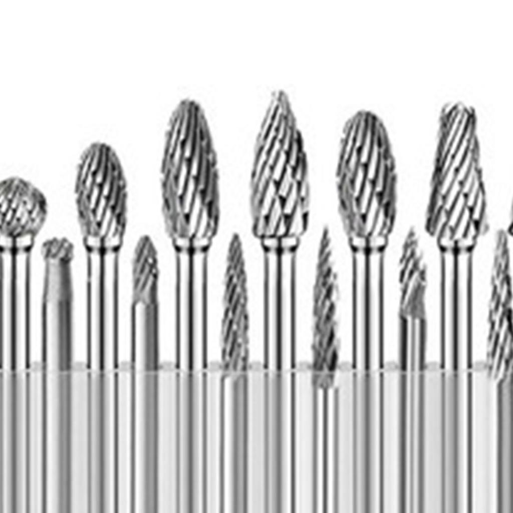 20 st Roterande filfräs Slipstift Karbidverktygsset Kit för Fasning Gravyr