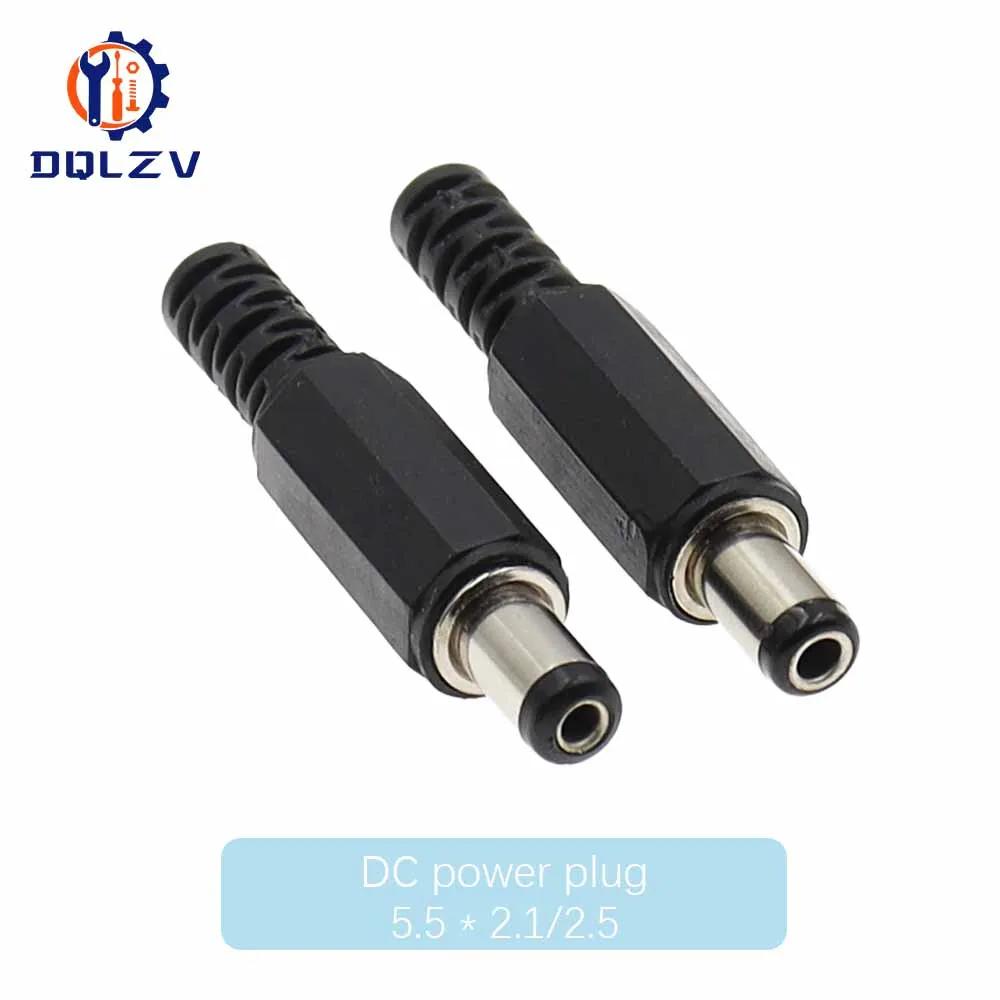 DC Female Male Power Plug 5.5mm X 2.1mm Male Female Jack Socket Adapter Connectors Set For DIY Projects Connector