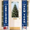 Merry Christmas Couplet Banner 1 Pair Polyester Indoor Outdoor Decor