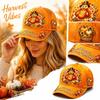 Adult Vintage Retro Baseball with Thanksgiving Digital Print, Casual Adjustable Hat