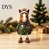 Unique Holiday Gift for Family Christmas Shelf Sitter Figurines, Retro Farm Animal Hanging Leg Decor, Farmhouse Style Decor Ornaments Mantel Tabletop
