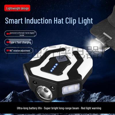 Waterproof USB-Rechargeable LED Cap Clip for Outdoor Night Activities