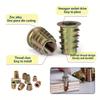 Pack of 130 Mixed Size Internal External Thread Furniture Nuts for Home Assembly and Repair in Storage Box