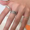 copper Cross Wound Ring Ideal For Women Geometry Simple Vintage Hollow Out Jewellery Party Gift Dropshipping High Quality