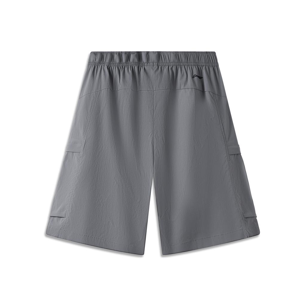 Li Ning Outdoor CF Quick-Dry Loose Multi-Pocket Cargo Shorts Men shorts AKSW519-1