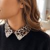 Sparkling Rhinestones Detachable Collar Leopard Design Decorative Faux Collar  Wedding