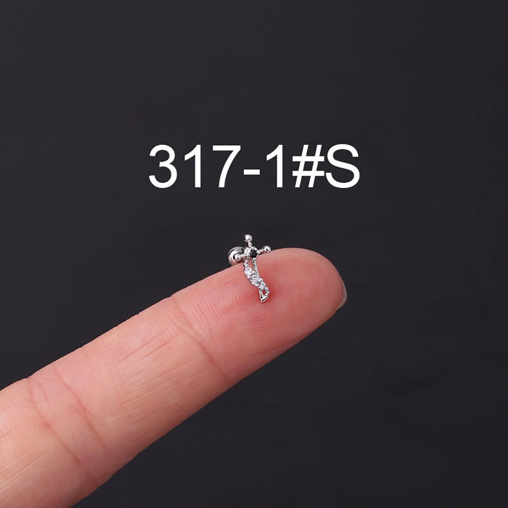 

Zirconia Love Angle Earrings For Women Copper Inlaid Rhinestone Gold Color Stainless Steel Pierce Ear Accessory
