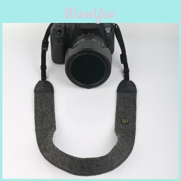 Camera Cotton Shoulder Strap For Dslr Cameras With Adjustable Length For Comfortable Photography