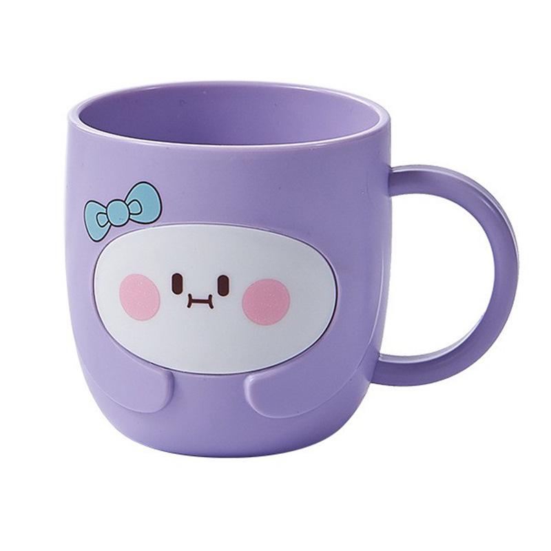 Peach Cartoon Dual-Use Cup Set: Student Back-to-School Toothbrush & Milk Cup