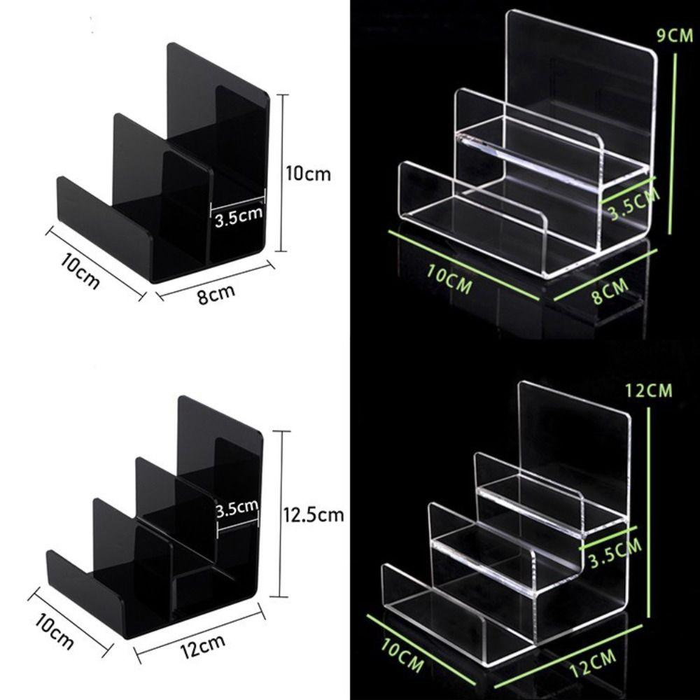 2-5 Tiers Display Risers Acrylic Clear Jewelry Racks Organizer Makeup Storage Rack  Handbag Purse