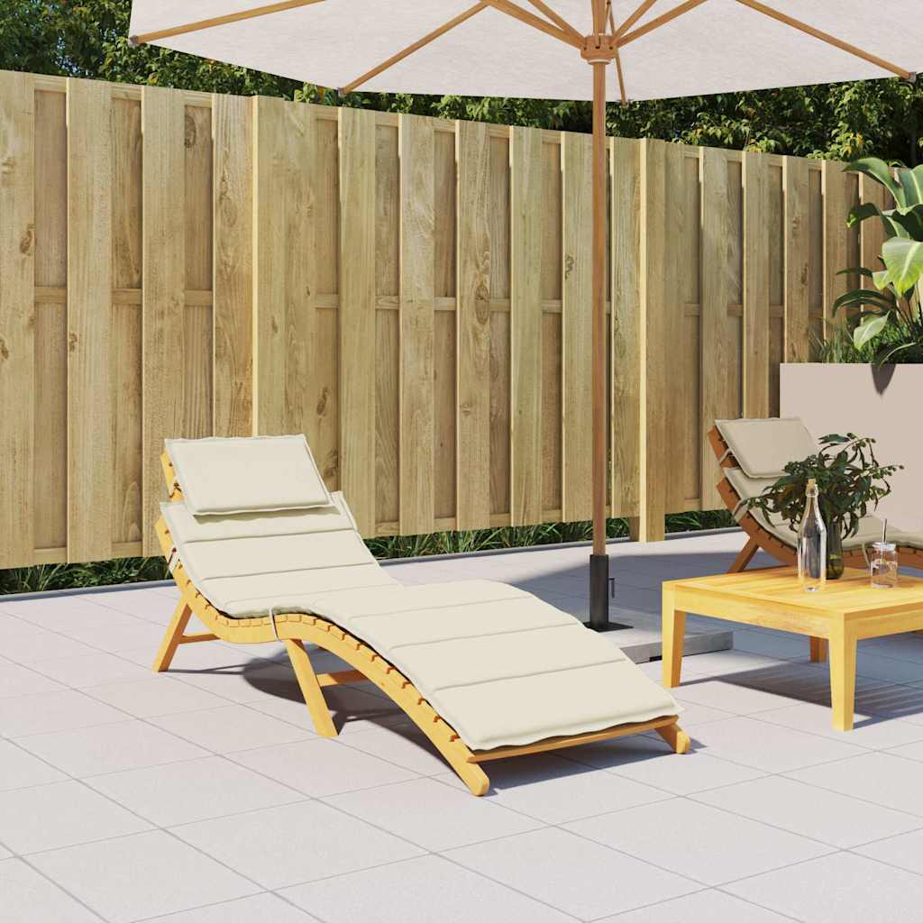 vidaXL Sonnenliegen-Auflage Creme 186x58x4 cm Oxford-Gewebe