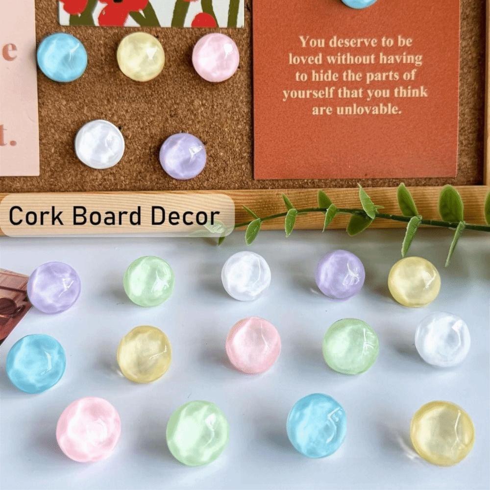 Metal Plastic Construction Decorative Push Pins Multicolor Box Packed Thumbtacks  Office Decoration