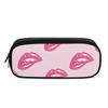 Pen Case Compact Shape Wear Resistant Polyester Zipper Closure with Main Pocket Mesh Layer and Removable Pen Divider for Students