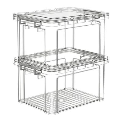 Contenedores de Almacenamiento Transparentes Libres de BPA Contenedores Transparentes Organizador de Plástico Duradero Armario Garaje