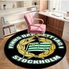 Hammarby IF Print Round Rug, Washable Floor Carpet, For Entryway Dorm Laundry Room Office Study, Home Decor Birthday Christmas Gift