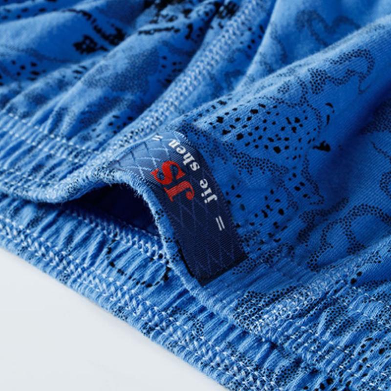 XL-5XL Luźne męskie majtki w dużych rozmiarach Oddychające bawełniane majtki Męska bielizna ze wzorem smoka