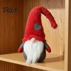 Holiday Gift Ornaments Christmas Faceless Doll Ornament, Plush Gnome Decoration for Home, Xmas Polyester Hanging Decor Figurine with Heart Cap,