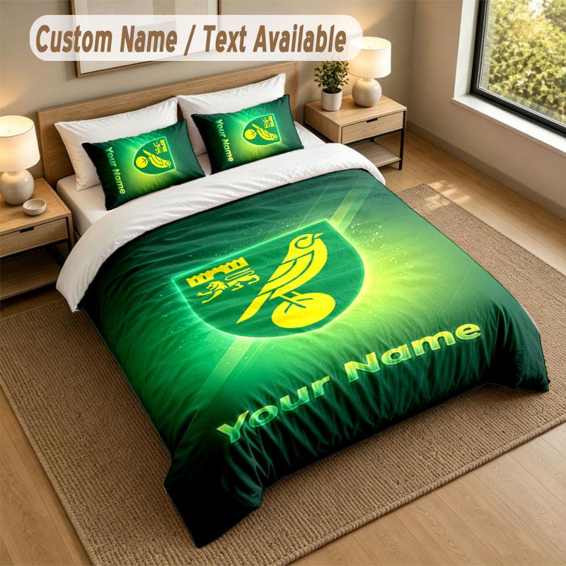 Juego de Ropa de Cama 1 Funda Nórdica 2 Fundas de Almohada Estampado Norwich City Ropa de Cama Suave Decoración de Dormitorio