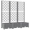 VidaXL Planter with Trellis Light Grey 120x40x121.5 Cm PP 153273