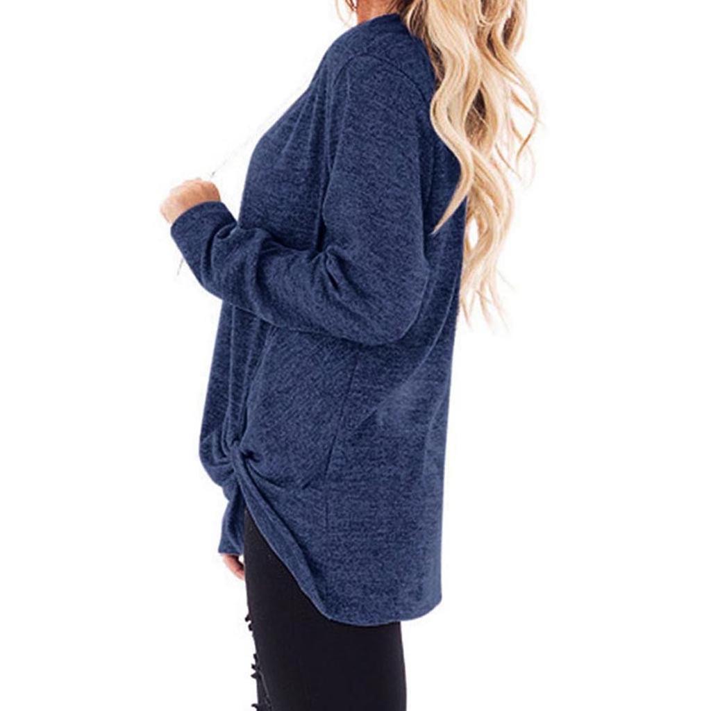 Women Fashion Loose Long Sleeve Casual T-Shirt Blouse Tops