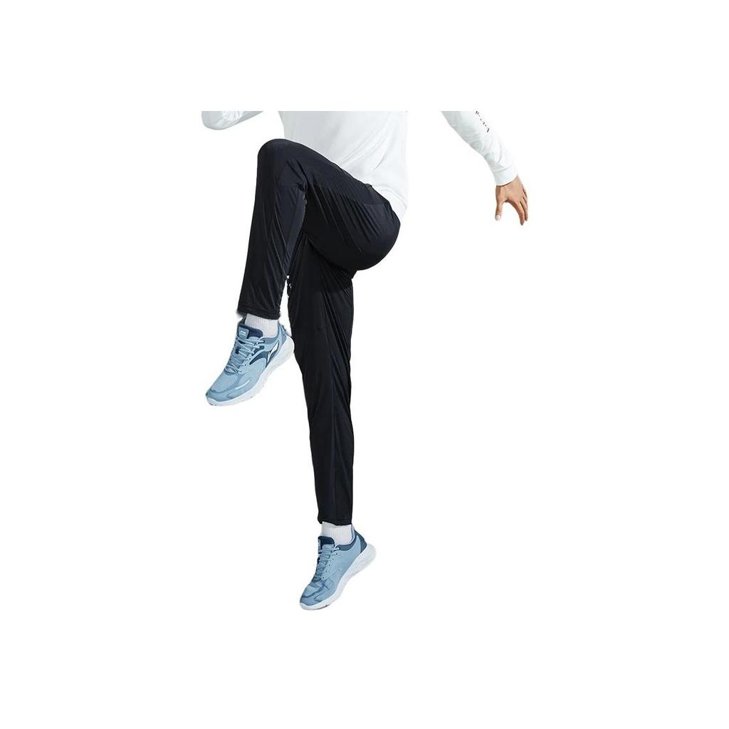 Li Ning Combat Series Logo Print Knitted Tapered Sports Pants Men Pants Black AKLRA81-1
