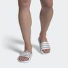 New Adidas Adilette Aqua Slides Cloud White Platinum Metallic EF1730