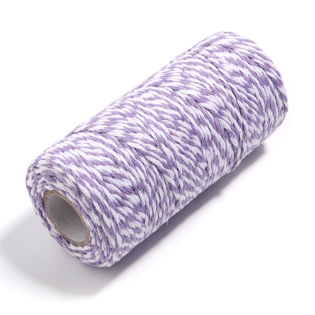 100M/Roll Cotton Cord Baker Twine Colorful Cotton Twine Macrame Cords String DIY Christmas Gifts Packing Home Textile Decoration