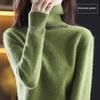 Women's Clothing For Autumn Winter 100% Mink Plush Turtleneck Pullover Sweater Ladies Cashmere Sweater