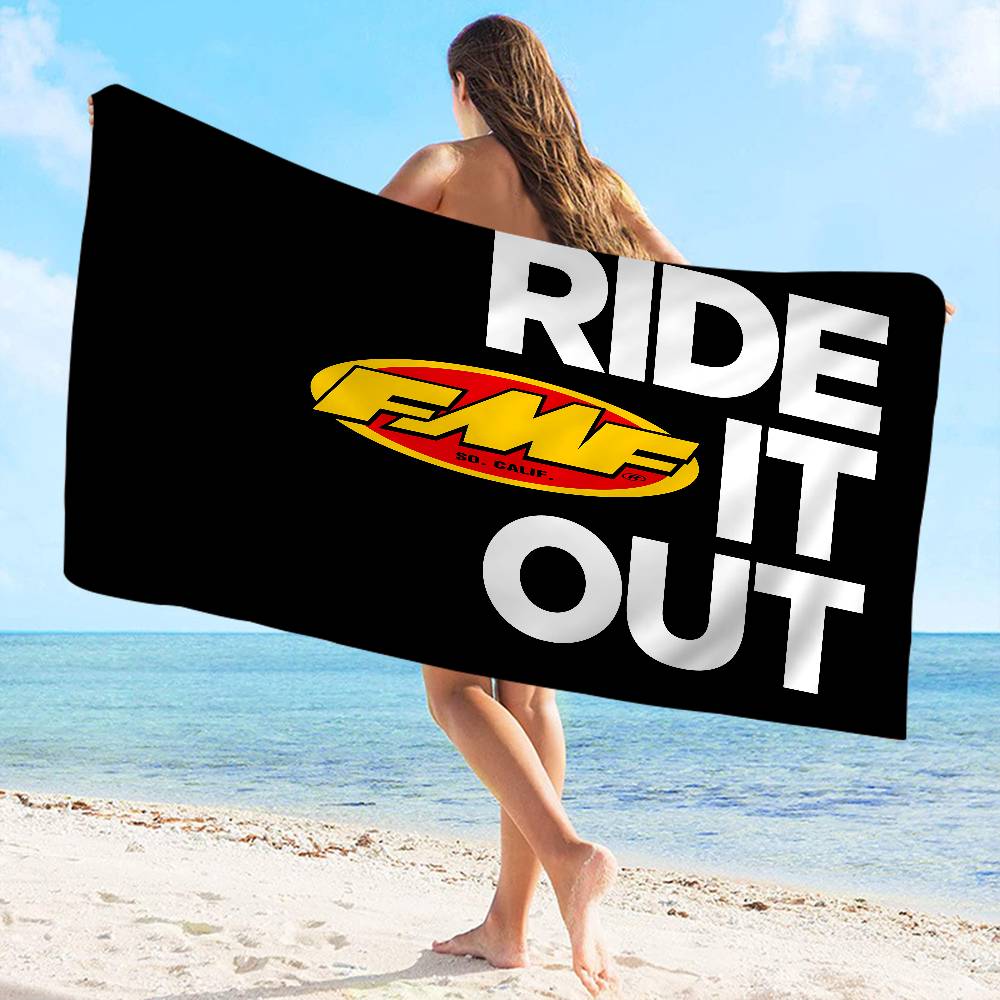 FMF Racing Logo Beach Towel Colorful Bath Towels for Girl Microfiber Quick Dry Custom Sand Free Beach Yoga Spa Gym Pool