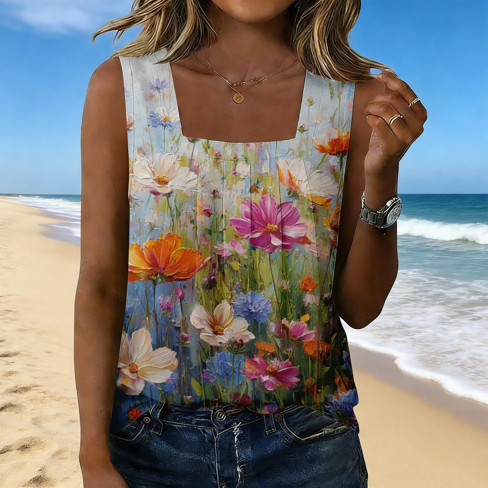 Женский модный повседневный винтажный топ-майка с принтом L