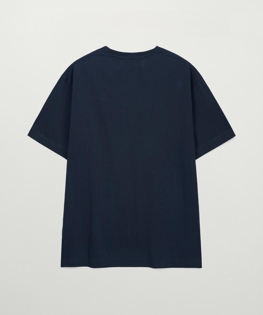 Seteo Gradient Big Logo Short Sleeve T-Shirt Navy
