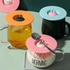 1Pcs Dust‑Proof Round Mug Cover Cute Cat Ear Silicone Cup Lid Reusable Cup Topper Mug Lid Seal Drinkware