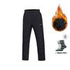 Li Ning Solid Color Straight Leg Thickened Warm Water Resistant Windproof Cotton Pants Men Bottoms Black YKMT013-1