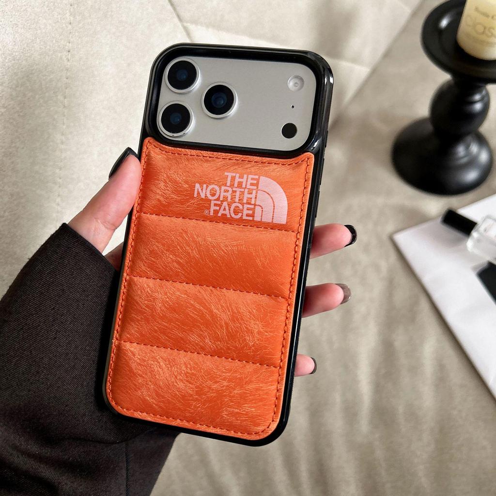 New Horsehair Leather Cotton-Padded Jacket Apple 17PM Phone Case - Autumn & Winter Collection for Couples