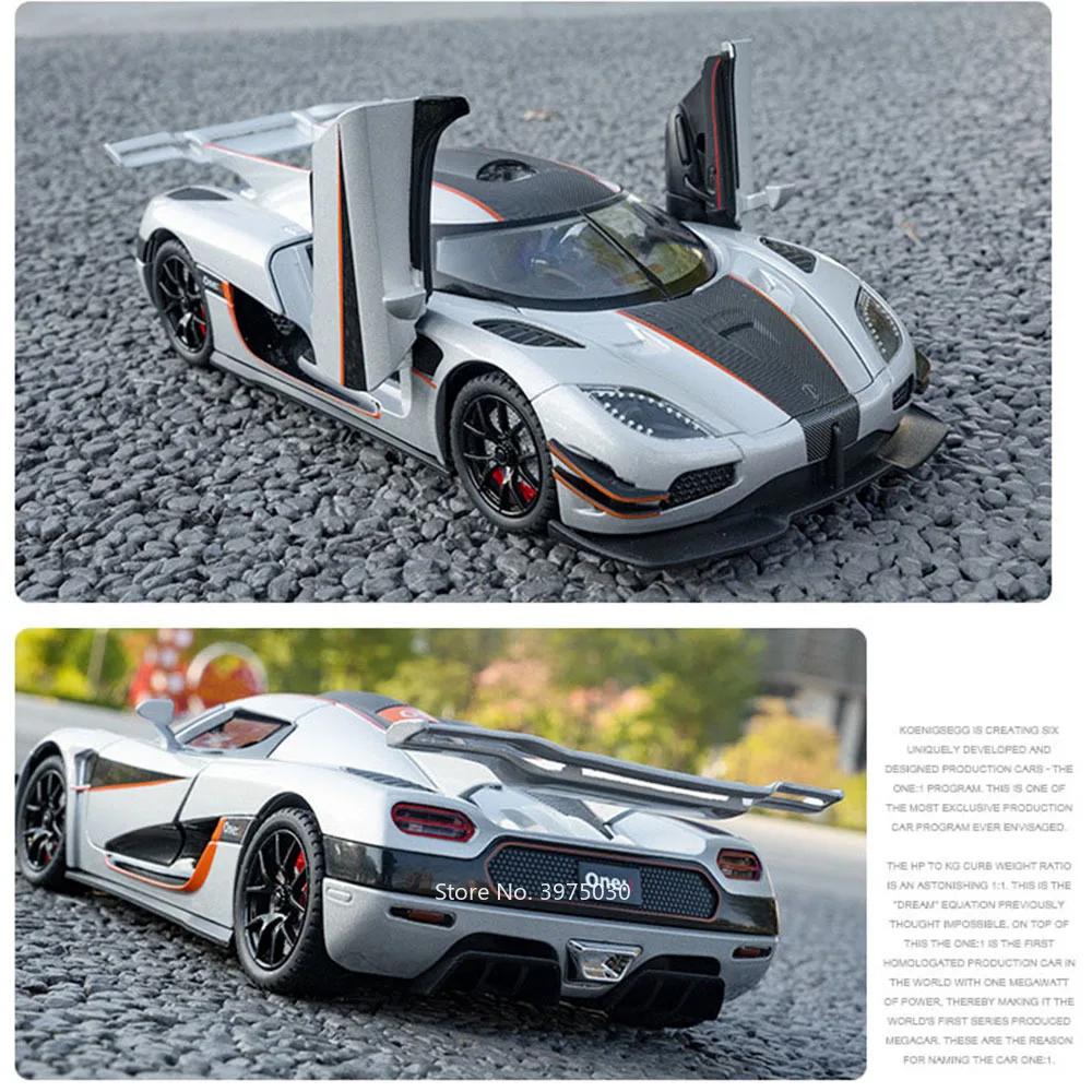 1:24 ONE-1 Miniature Toys Cars Alloy Diecast Models Pull Back Vehicles 4 Doors Opened Sports Car Toddler Toys For Kids Gifts