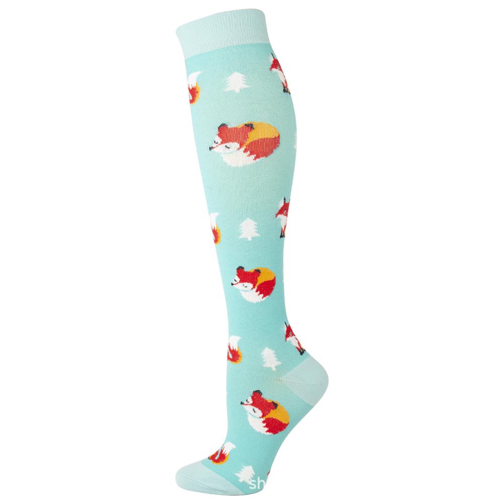 HYSAIXIA Compression Socks Funny Pattern Animals Sheep Monkey Music Cat Men Women Pressure Stockings Knee High Run Sport Socks