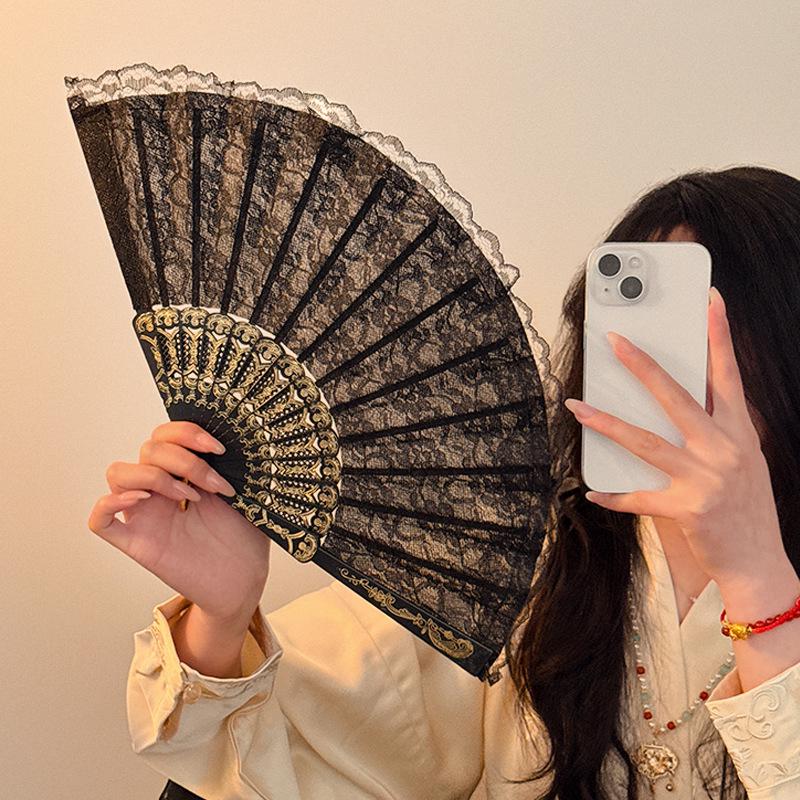 

Літній Ципао Мереживний Складаний Віяло з Китицею Hanfu - Китайський Стиль для Дівчат