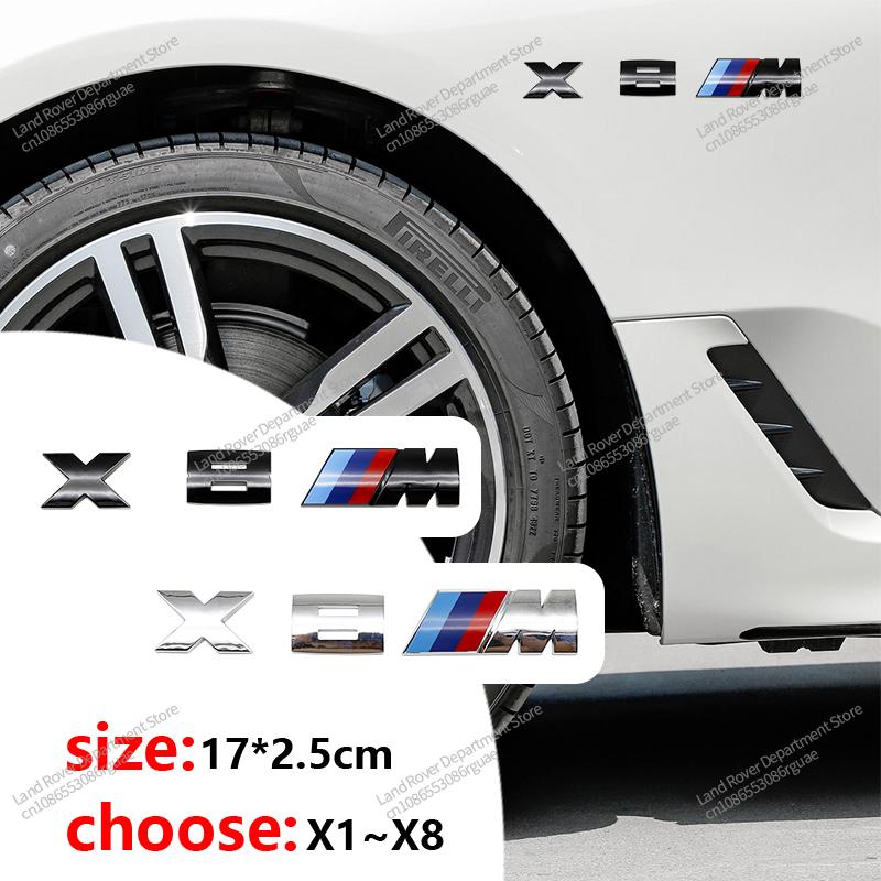 3D ABS Pro BMW M Logo X1 X2 X3 X4 X5 X6 X7 E84 E83 F39 F48 G01 Auto Písmeno Zadní Kufr Nárazník Znak Samolepka Odznáček Styling