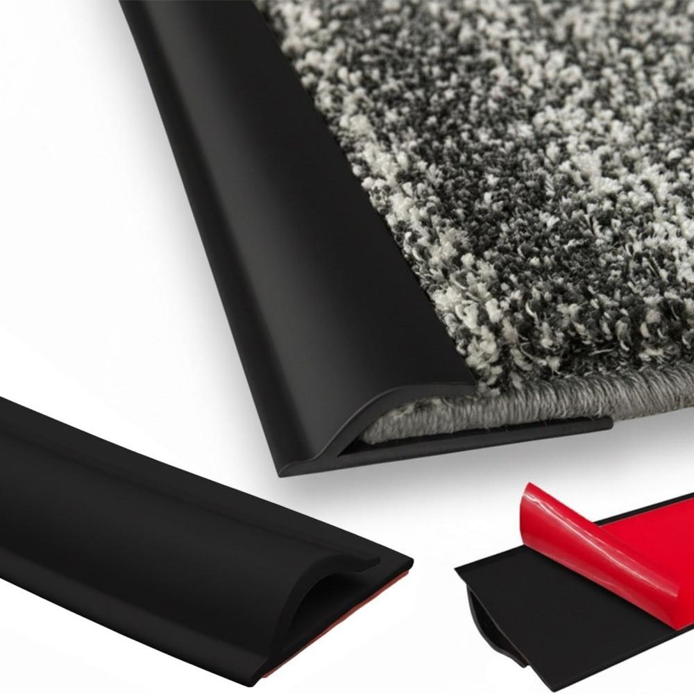 1pc 3meters/118.11in PVC Carpet Edge Trim Strip Self Adhesive Flexible Rug Edge Protector Waterproof Tile Transition Cover Tile