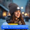 LED Luminous Knitted Headlamp Hat for Outdoor Activities