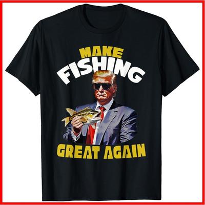 Trout Fishing, Trump Fishing Apparel, Fishermen for Trump Black Cotton T-Shirt Unisex T-Shirt