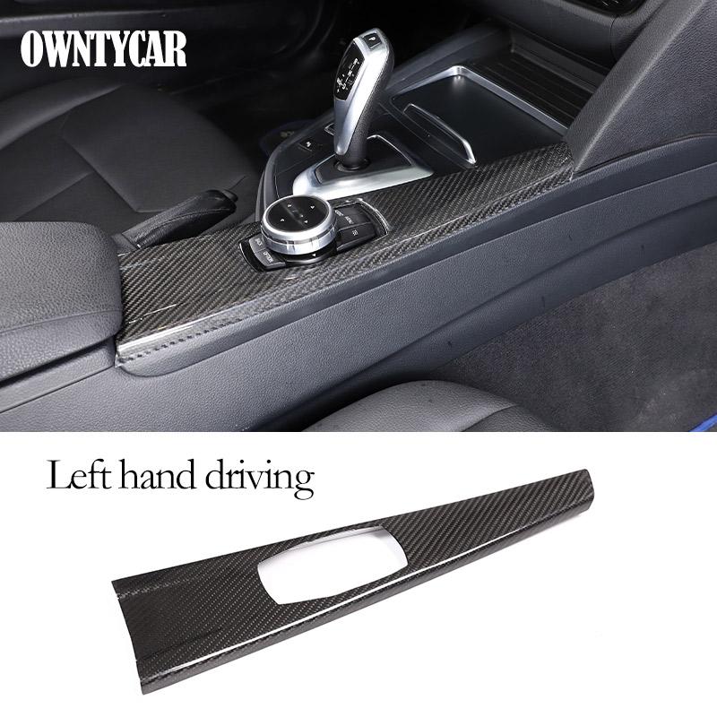 For BMW 3 4 Series F30 F31 F32 F35 2013-2019 Real Carbon Fiber Car Console Gear Shift Panel Decoration Cover Trim Stickers