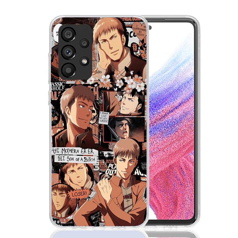 Attack Manga Case Phone Cover for Samsung Galaxy A17 A16 A15 A14 A13 A56 A55 A54 A53 A36 A35 A34 A33 A26 A25 A24 A23 A05S Galaxy