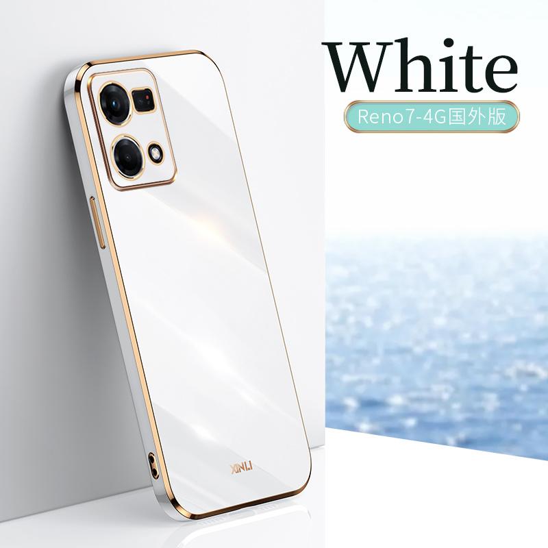 For OPPO Reno7 Reno 7 4G Case Soft Silicone Back Cover 6D Electroplating Phone Case