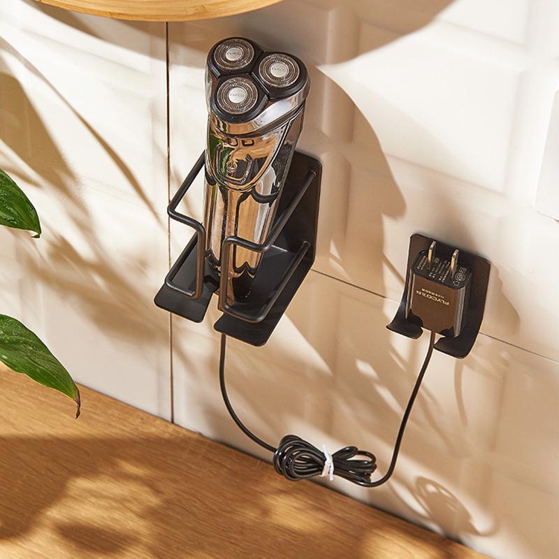 

Drill Free Electric Shaver Holder Wall-mounted Stainless Steel Storage Rack Type A