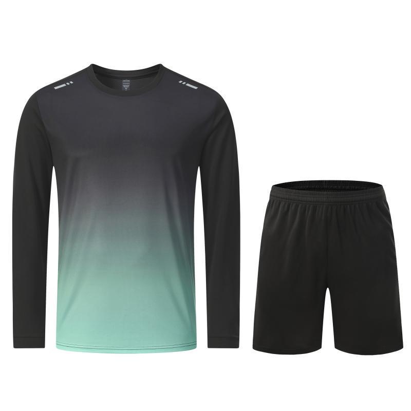 Unisex Quick-Dry Long-Sleeve Sports T-Shirt Set for Running and Fitness